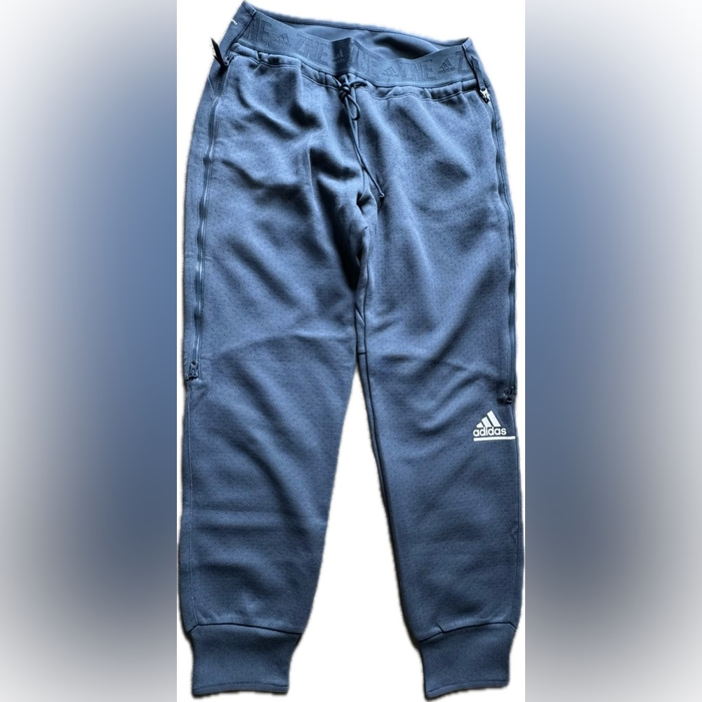 Adidas Blue Sweatpants with Elastic Waistband